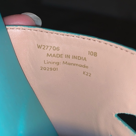 Cole Haan Flynn slide in turquoise suede. Size 10B. Worn once, no box. - Picture 6 of 6
